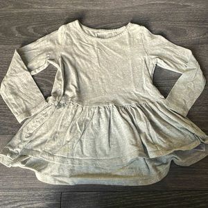 Gap size 4 Grey Peplum Long sleeve Shirt